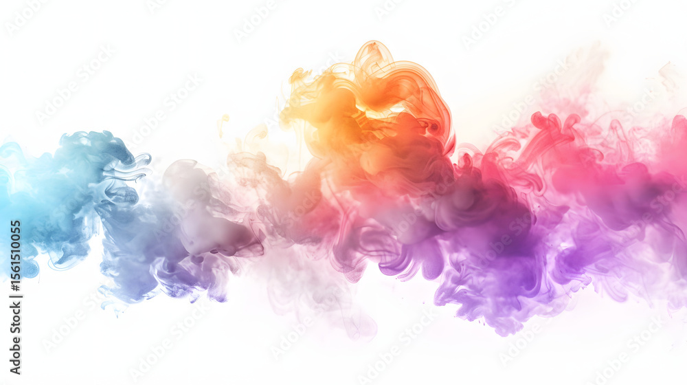 Fototapeta premium watercolor painting style smoke trail puffy