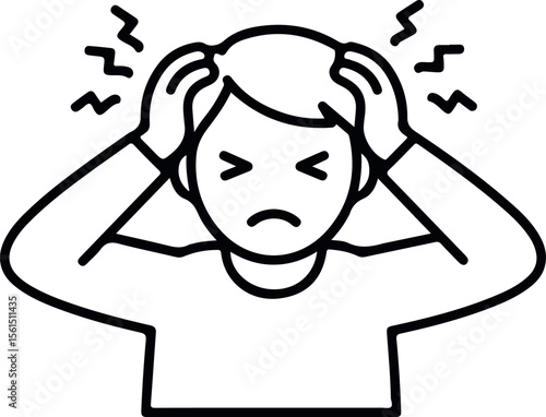 headaic icon on white background