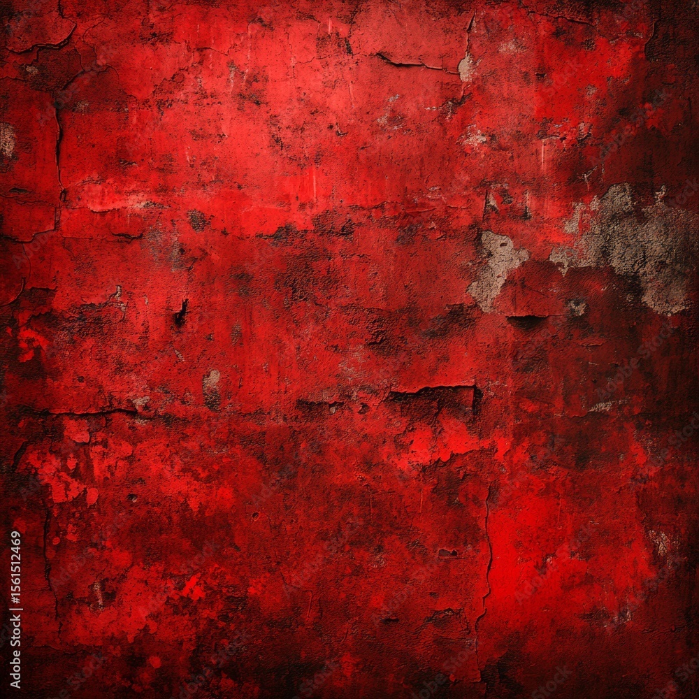 Obraz premium Red weathered wall texture