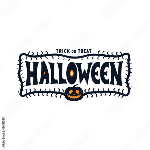 Happy Halloween party  emblem 1+ Million Halloween Vector    Art, Icons,  banner and Graphics for