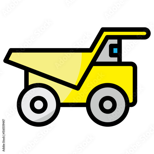 Mining Truck  Icon Element For Design