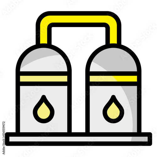 Refinery Plant  Icon Element For Design
