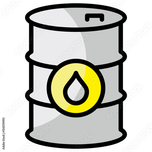 Oil Barrel  Icon Element For Design