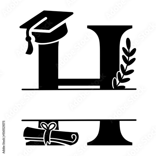 Teacher School Split Alphabet for personalised name