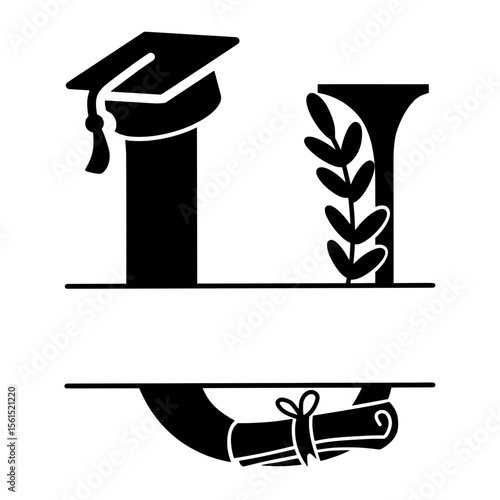 Teacher School Split Alphabet for personalised name