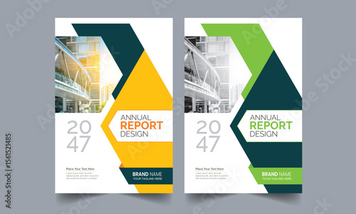 Business flyer poster or brochure annul cover design template