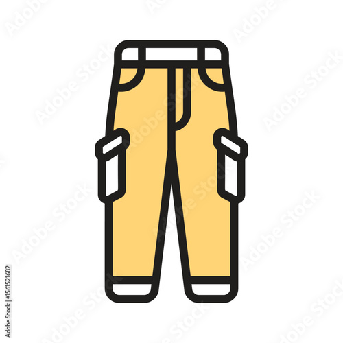 Ready to use glyph style icon of fashion pants
