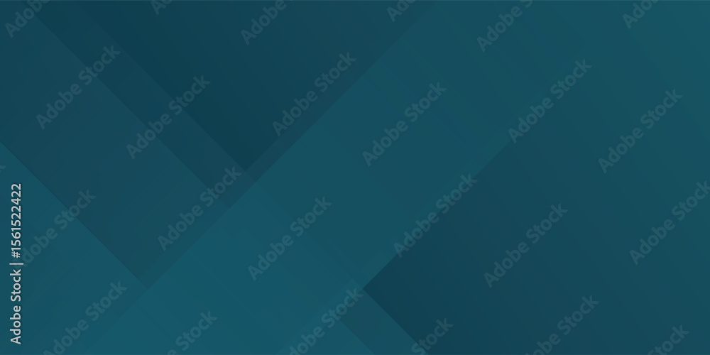 Fototapeta premium Abstract overlap dark green turquoise geometric gradient square design layers background with shadow and shapes. vector illustration