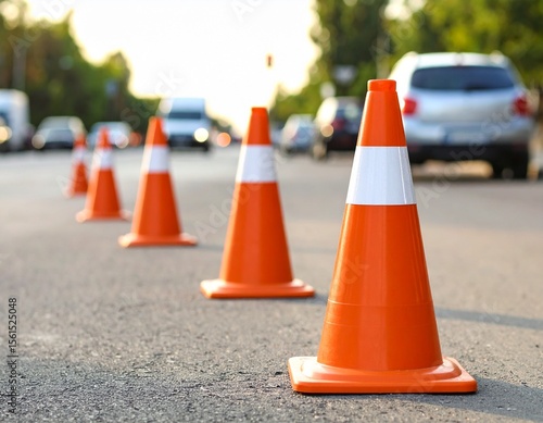 traffic cone on the road