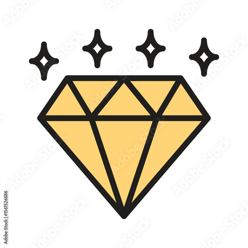 Have a look at this captivating diamond glyph icon