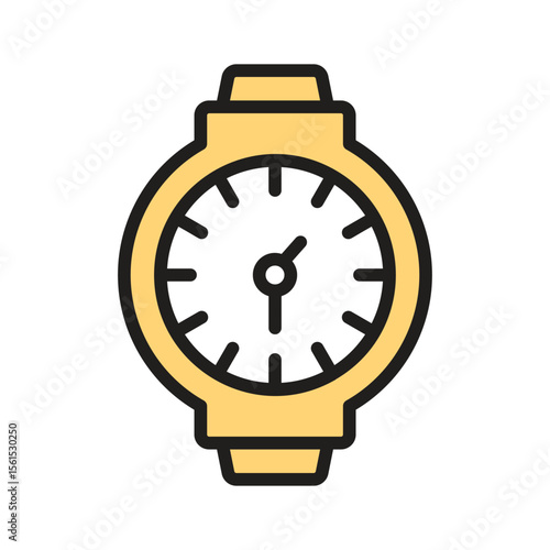 Catch a sight of this modern glyph icon of wristwatch