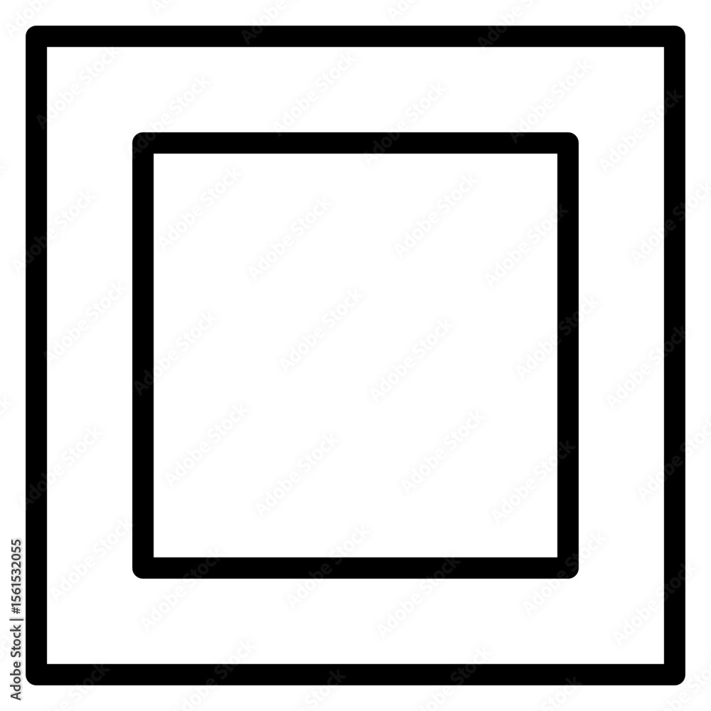 Abstract shape outline icon. Rectangle Abstract shape outline icon. Rectangle