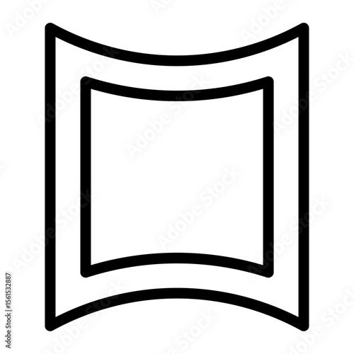 Abstract shape outline icon. Concave