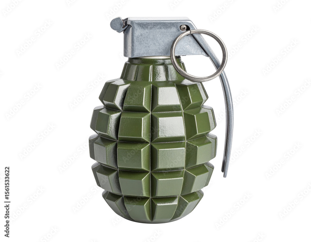 Fototapeta premium a fragmentation grenade, emphasizing its potential for danger and conflict.