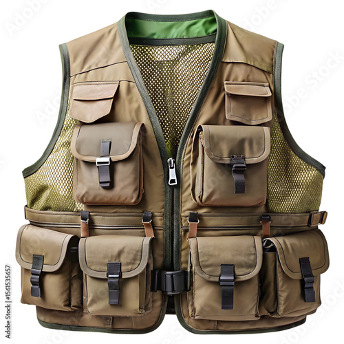 Fishing vest PNG icon isolated with transparent background