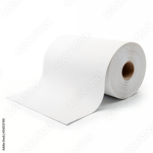 White paper roll on plain background  , isolate, no background