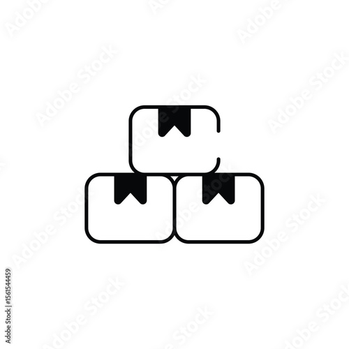 Cartons icon design with white background stock illustration