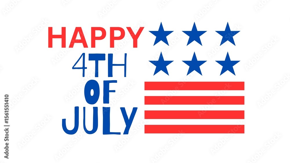 Fototapeta premium 4th july independence day
