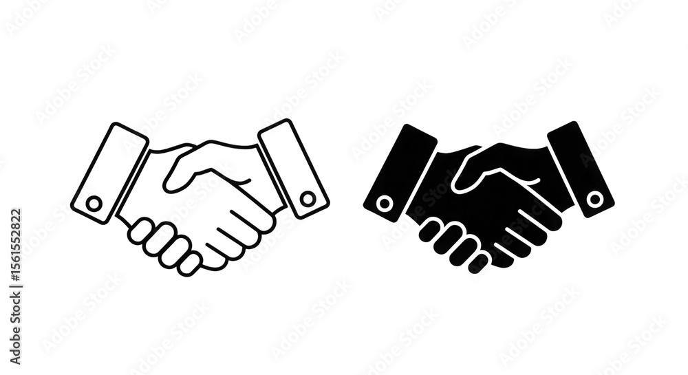 Obraz premium Handshake agreement deal partnership isolated on a transparent background
