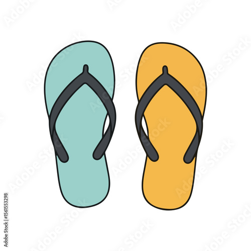 Summer beach Vector Icons – Flip-Flops icon, suitable for digital use icons