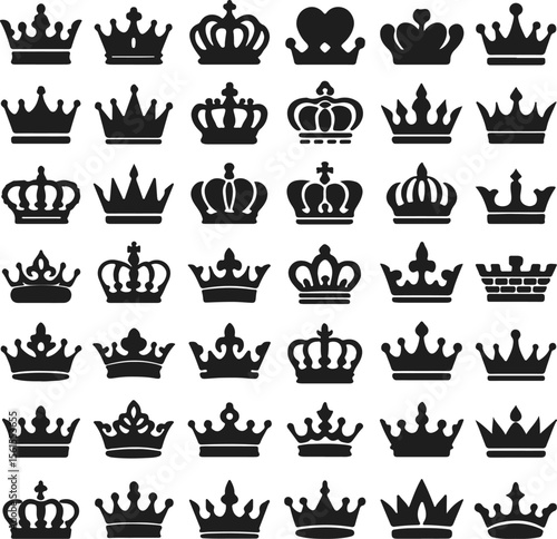 Royal Crown Icon Set 30+ Vector Crowns for Design Projects