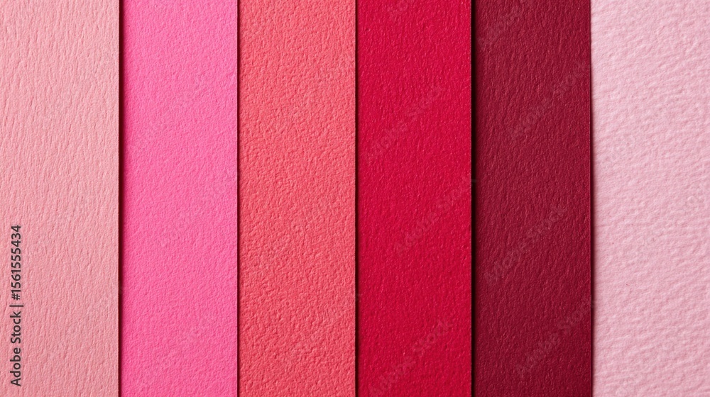 Fototapeta premium Diverse Shades of Pink Lipstick Lip Color Palette from Light to Dark Matte Finishes.