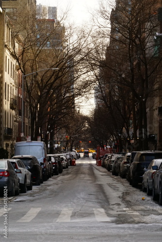 Busy New York streets with skyscrapers and steam define urban life