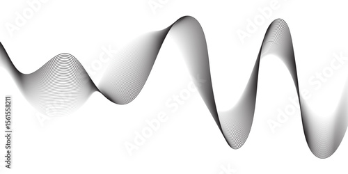 "A minimalist, abstract design featuring a smooth, flowing wave or ribbon-like element in shades of grey against a clean white background, emphasizing gentle curves and subtle gradients."