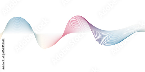A minimalist,abstract illustration featuring a graceful, undulating ribbon-like form against a clean white background.The form exhibits a subtle gradient of cool blues and hints of warm pink or peach.