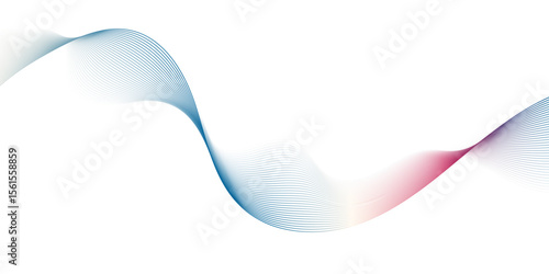 A minimalist,abstract illustration featuring a graceful, undulating ribbon-like form against a clean white background.The form exhibits a subtle gradient of cool blues and hints of warm pink or peach.