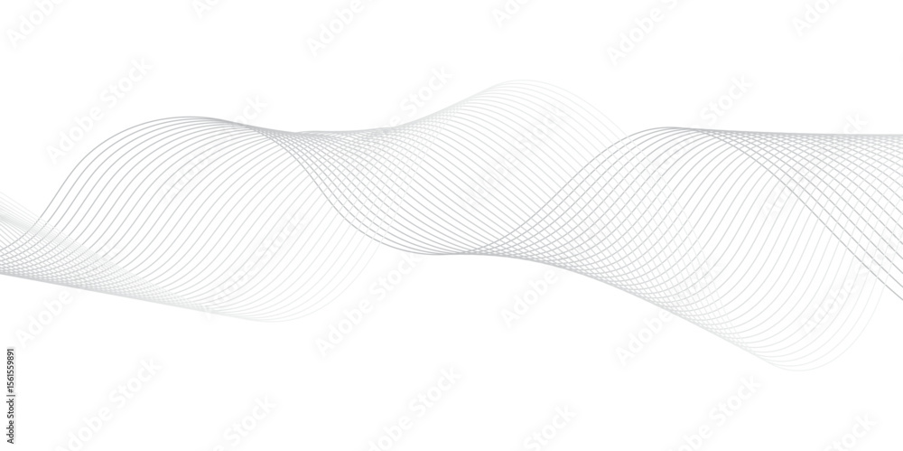 Fototapeta premium A minimalist abstract image featuring a flowing, translucent, wavy line or ribbon against a clean white background, evoking a sense of calm movement and simplicity. 