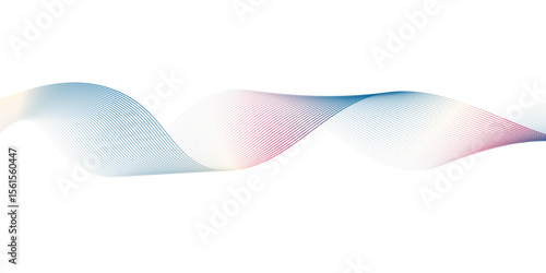 A minimalist,abstract illustration featuring a graceful, undulating ribbon-like form against a clean white background.The form exhibits a subtle gradient of cool blues and hints of warm pink or peach.
