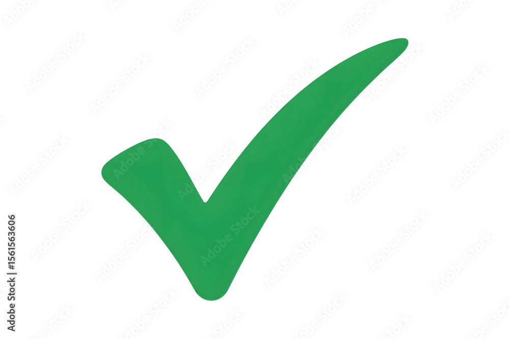 Green check mark icon isolated on transparent background Green check mark icon isolated on transparent background