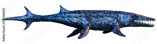 Cuadro en lienzo 3D Rendering Mosasaurus on White