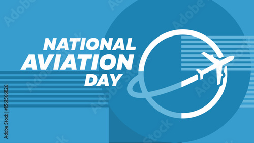 National Aviation Day – August 19 banner, poster, template – vector illustration
