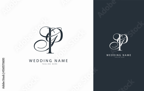 GP PG wedding initial monogram letter logo