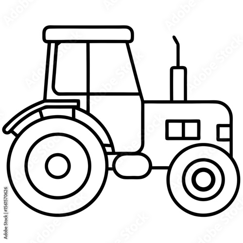 tractor silhouette isolated on white