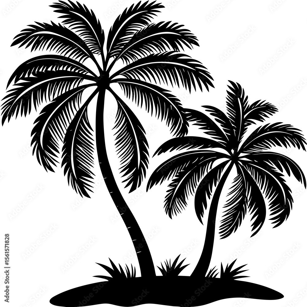 Obraz premium palm trees silhouettes