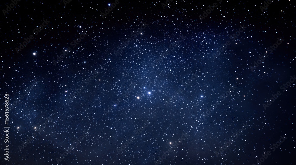 Fototapeta premium Stunning view of a clear night sky filled with countless bright stars and celestial objects.