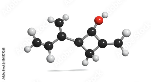 Vector Ball and Stick Model of Hydrogen Peroxide Molecule – Educational H₂O₂ Structure Illustration