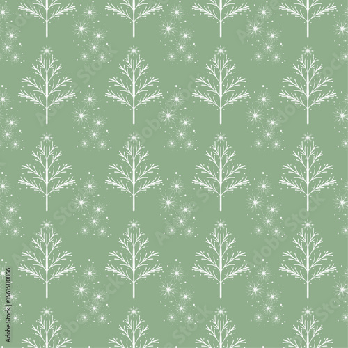 Elegant minimalist Christmas ornament as seamless pattern
