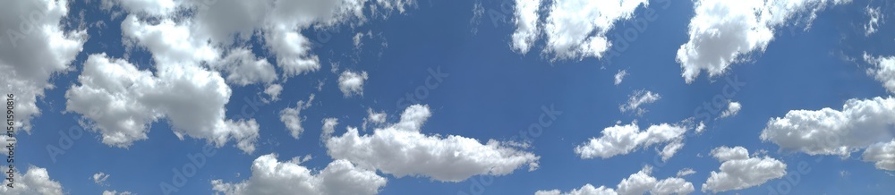 Fototapeta premium Sunny sky with scattered clouds