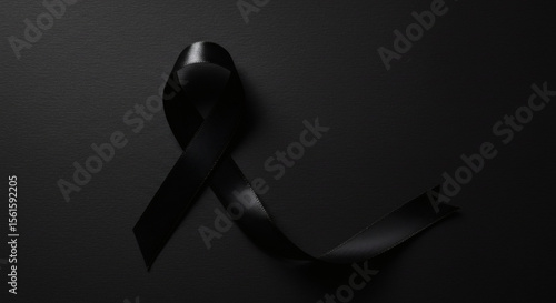 Grief Awareness Ribbon with Copy Space
