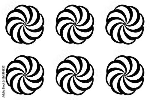 Candy Twirl Minimalist Vector Set