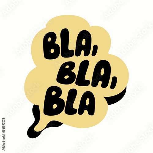 Blah Blah Blah Speech Bubble Illustration