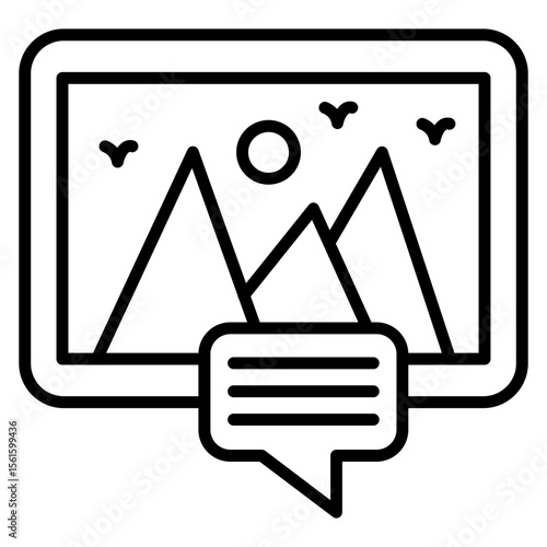 Bending Picture Caption List Icon