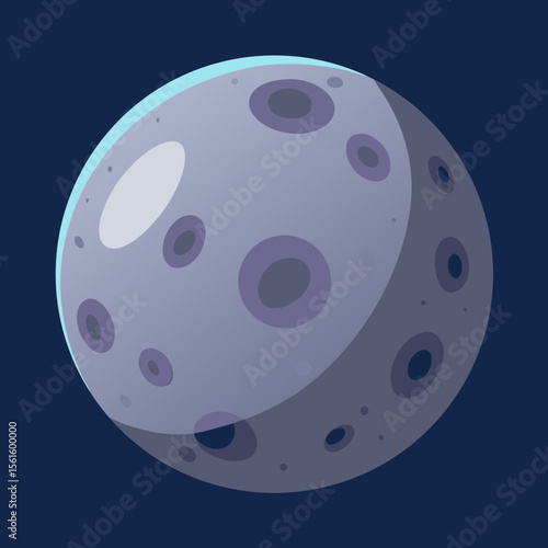 Blue bowling ball striking pins, a round sport object illustration