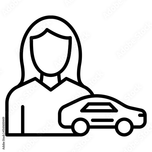 Car Saleswoman Icon