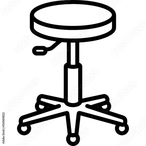 Posing stool outline icon vector