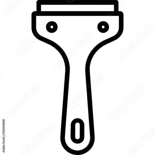 Algae scraper outline icon vector
